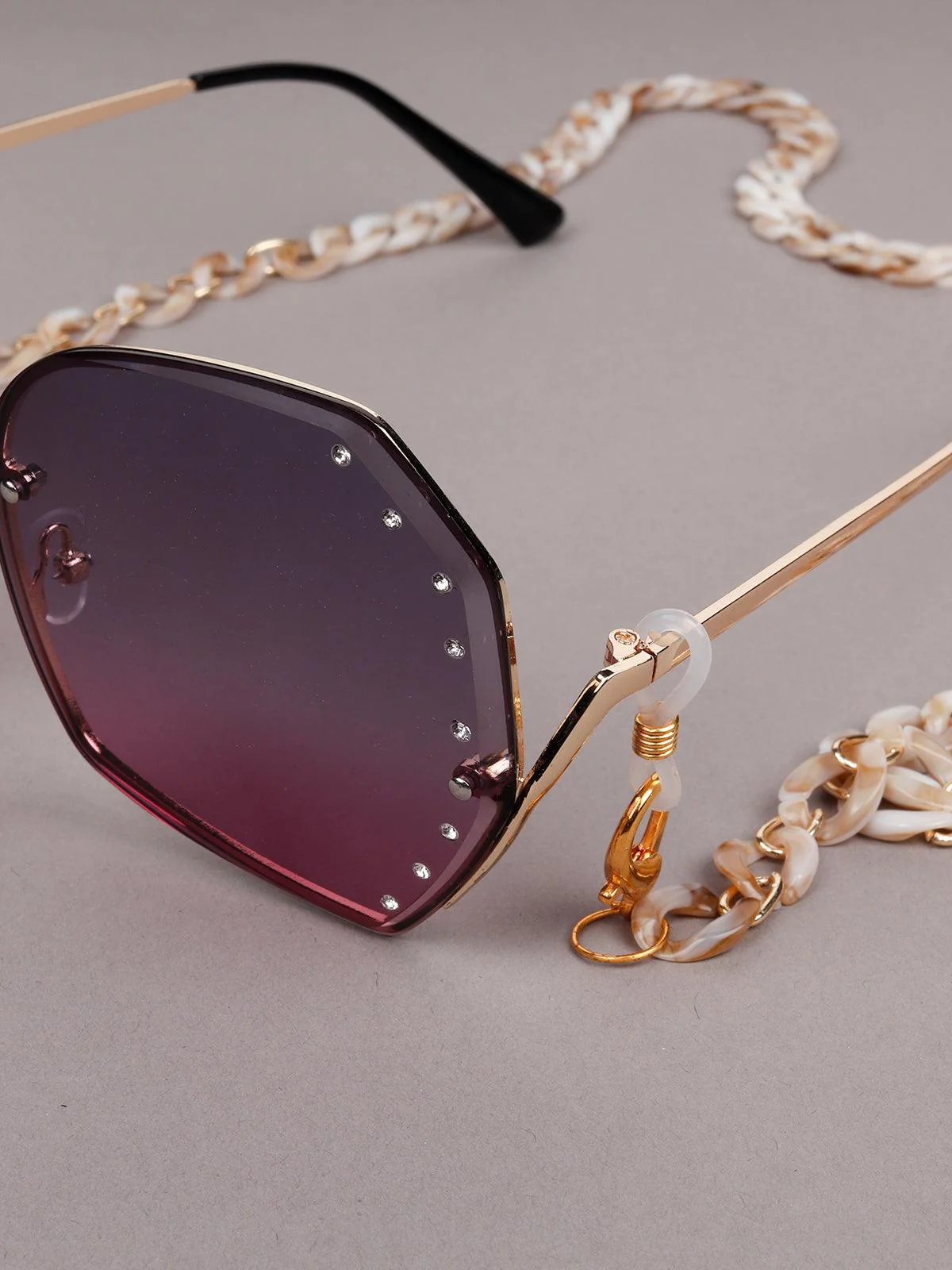 Odette Women Beige Metal Chain - Image 2