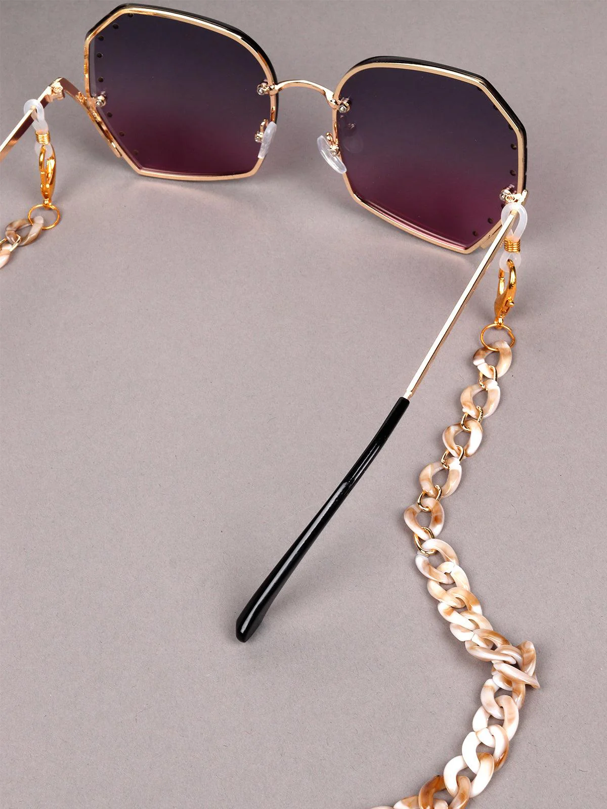 Odette Women Beige Metal Chain - Image 4