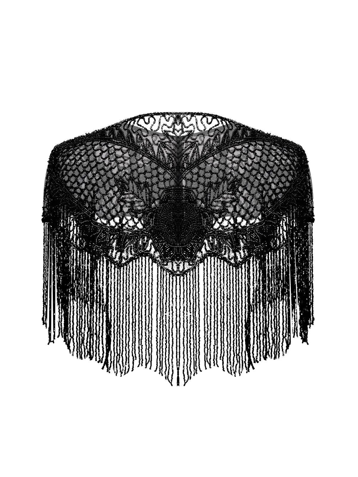 Odette Women Black Metal Cape - Image 4