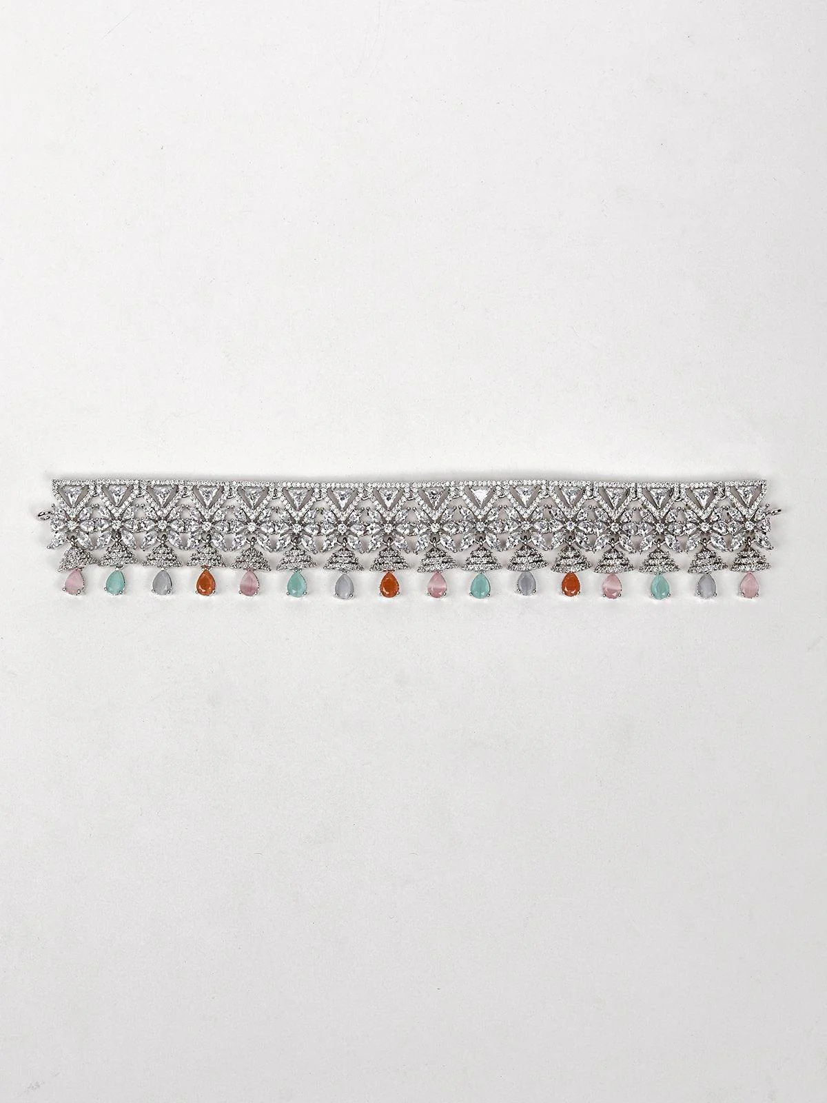 Odette Women Silver Pearls Necklace With Earrings - Image 5