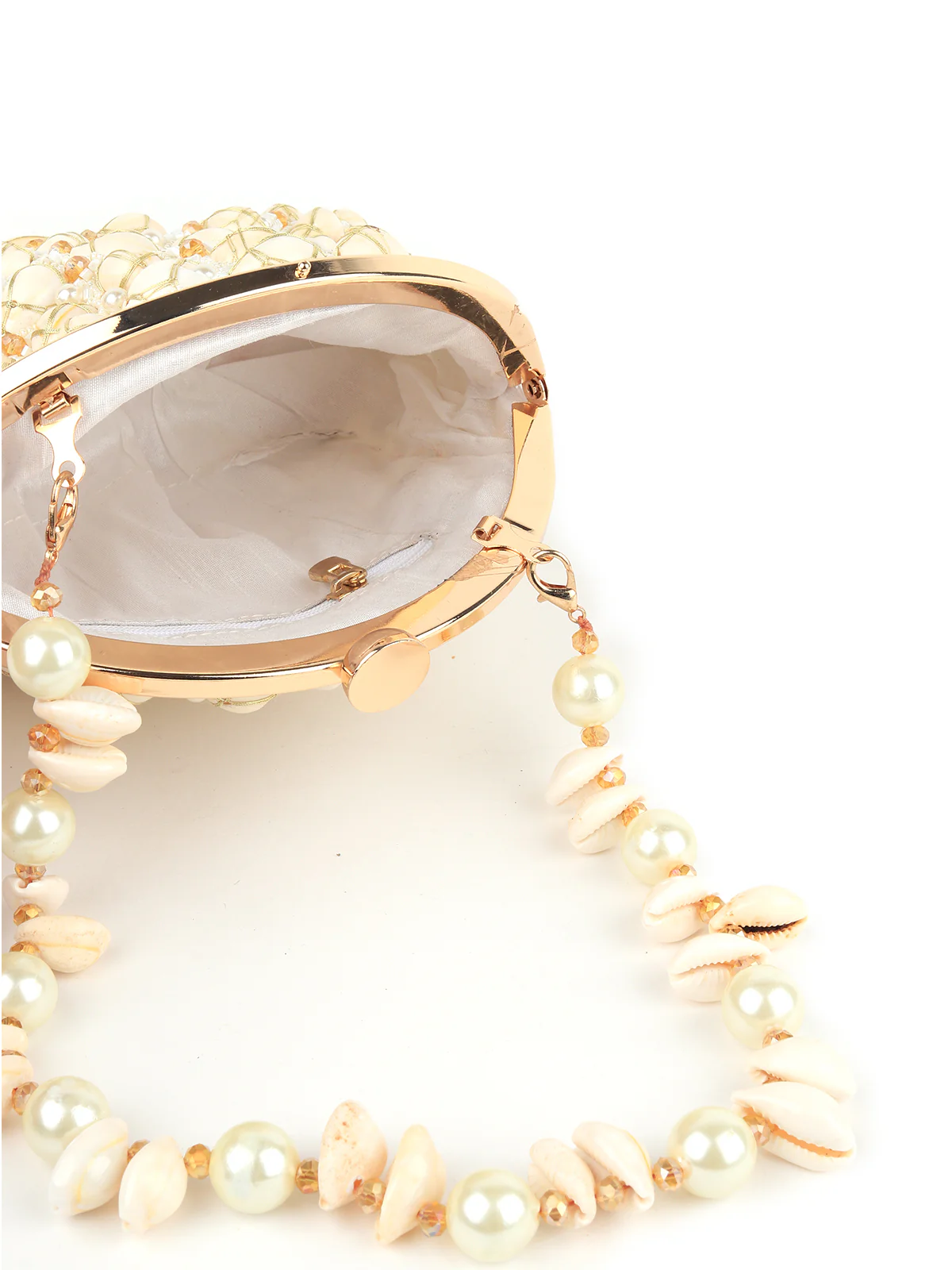 Odette Women Embellished White Clutch Bag - Image 8