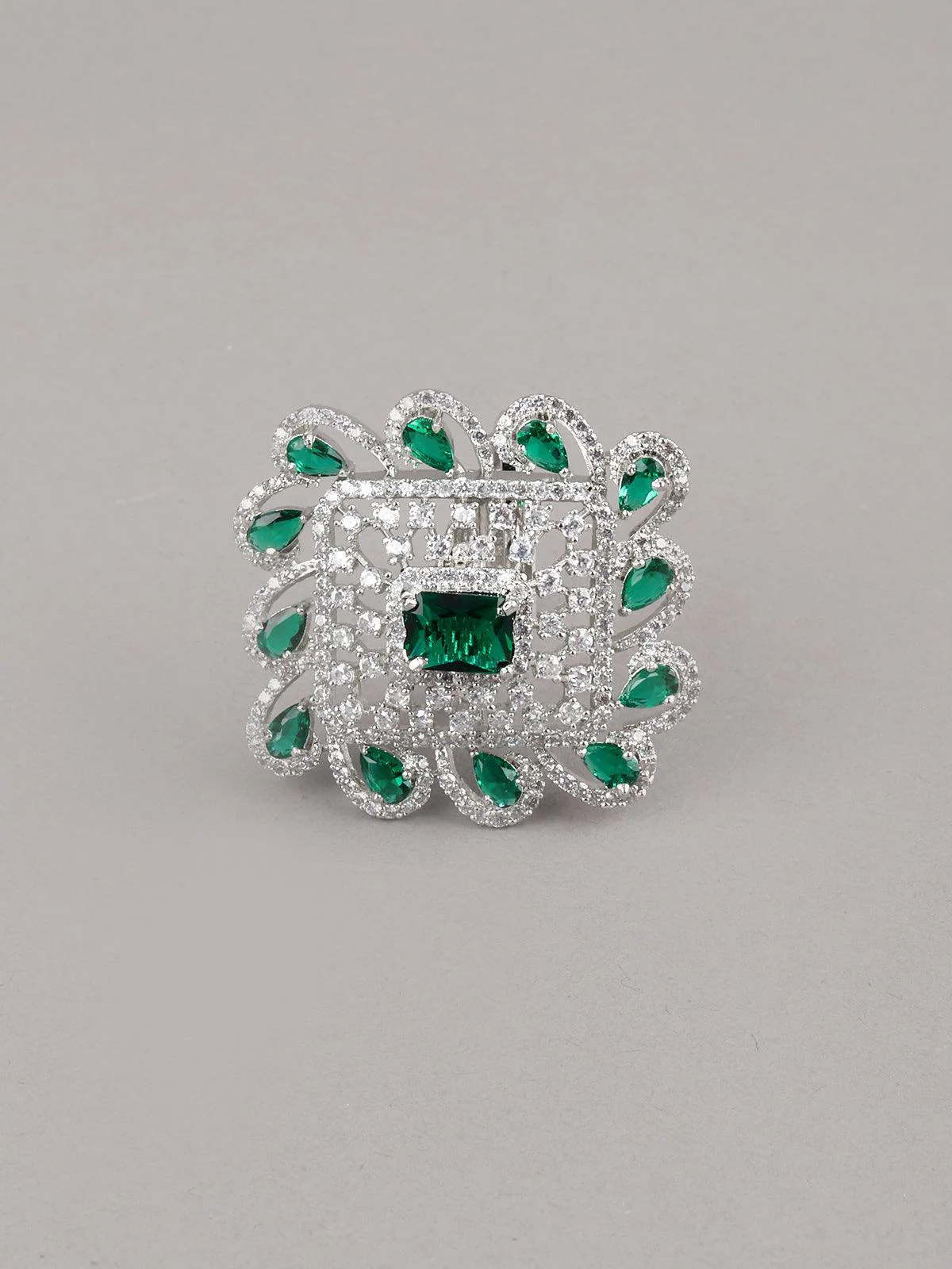 Odette Women White Metal Ring - Image 3