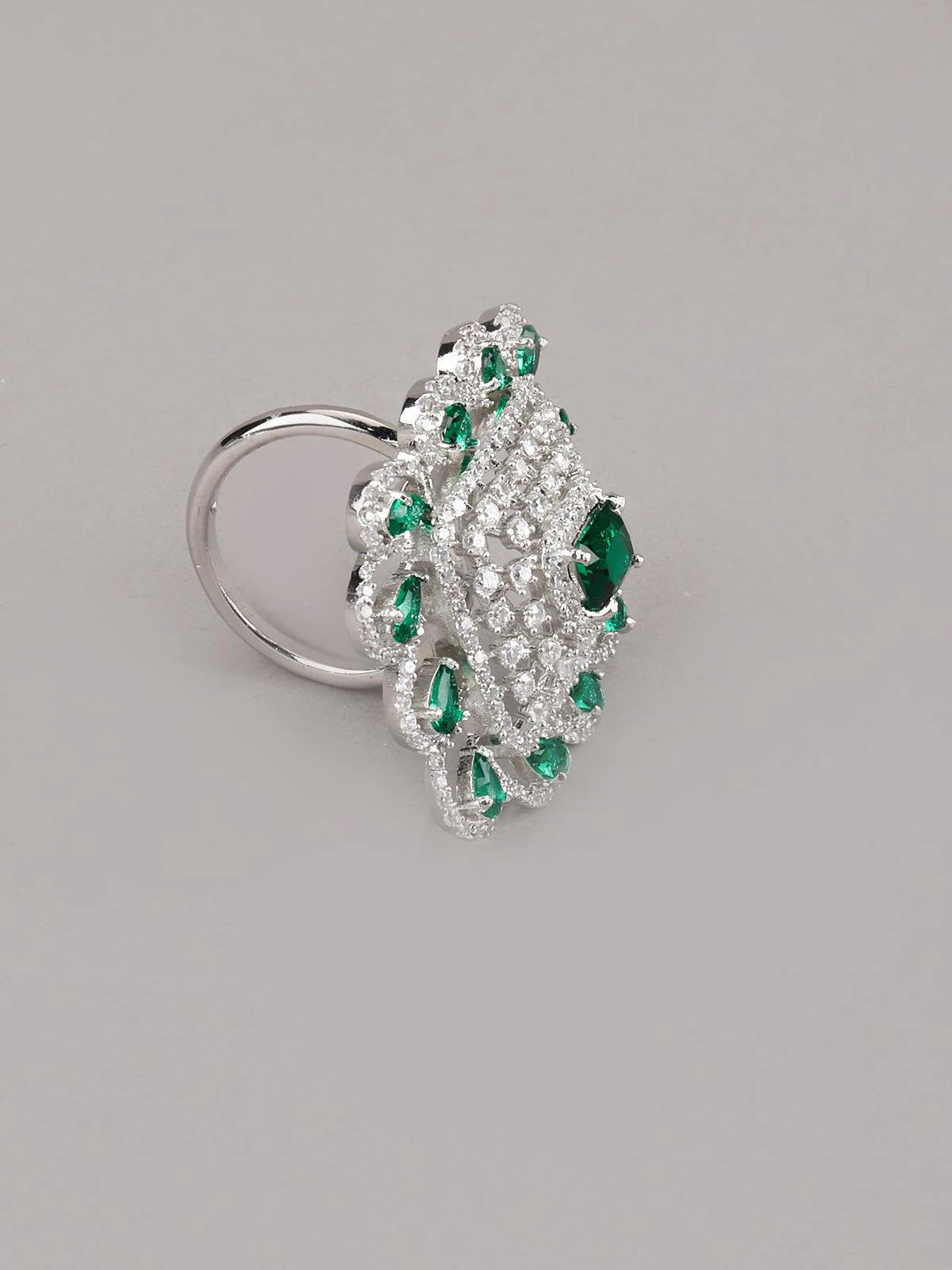 Odette Women White Metal Ring - Image 4
