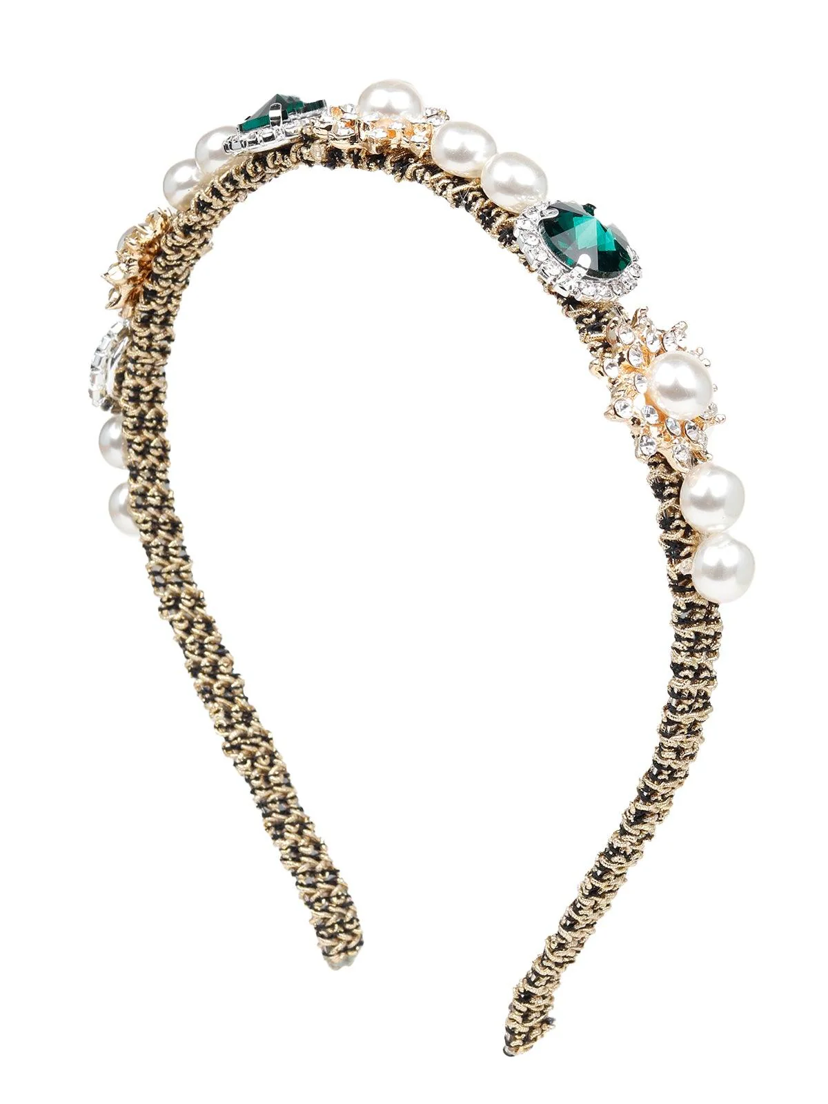 Odette Women Green Leatherette Hairband - Image 4