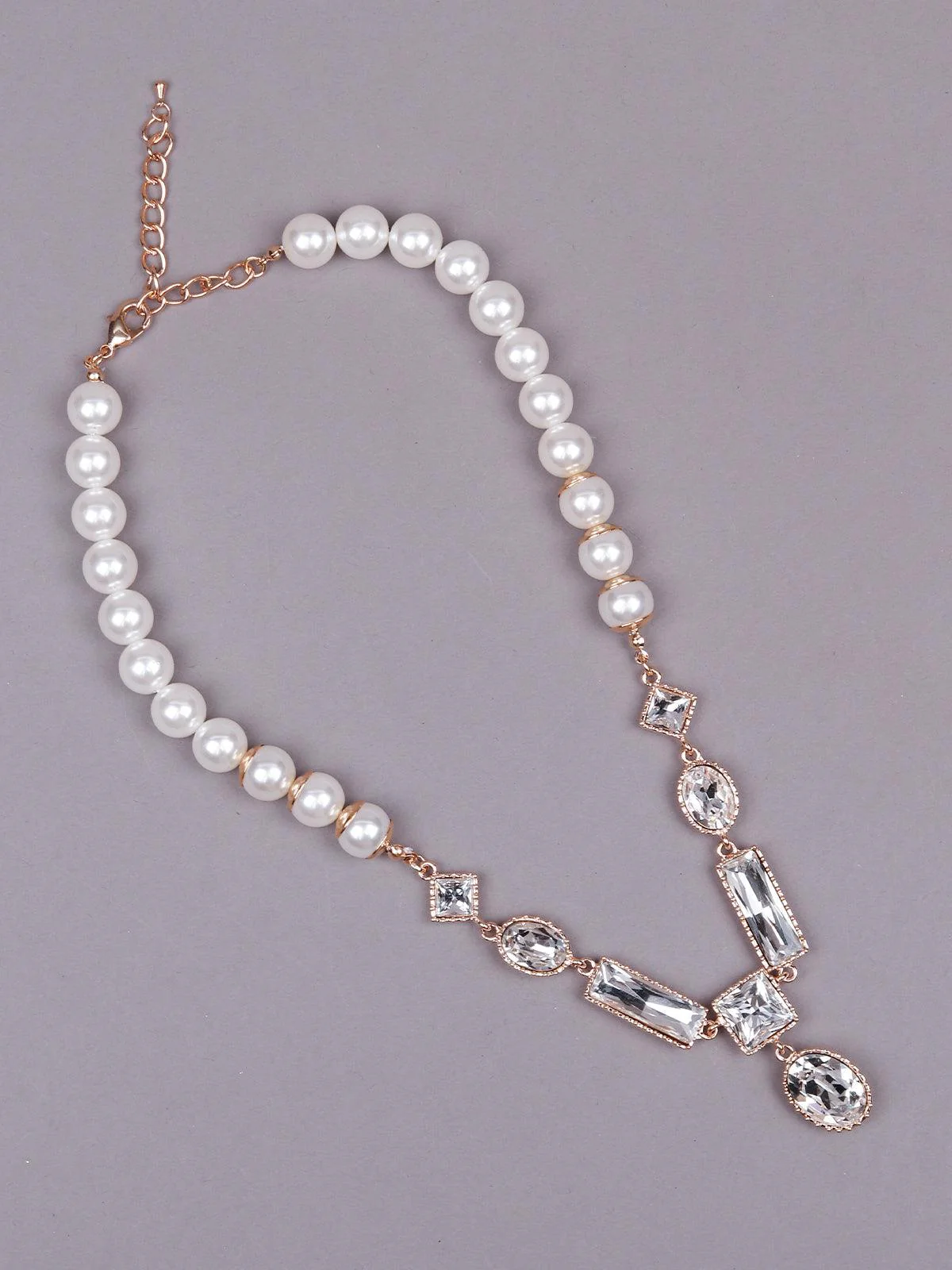 Odette Women White Metal Necklace - Image 4