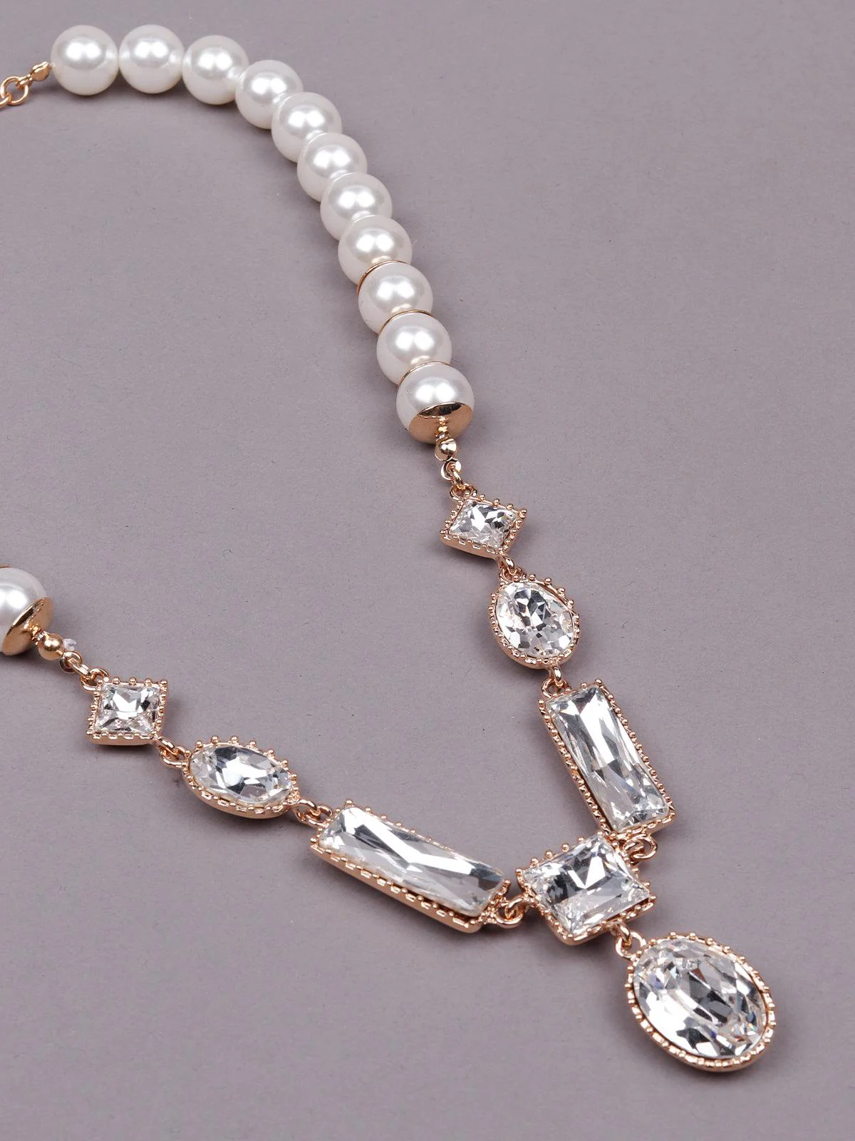Odette Women White Metal Necklace - Image 5