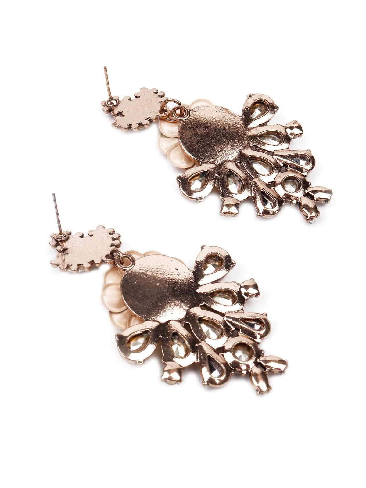 Odette Women Multicolour Metal Statement Earrings - Image 6