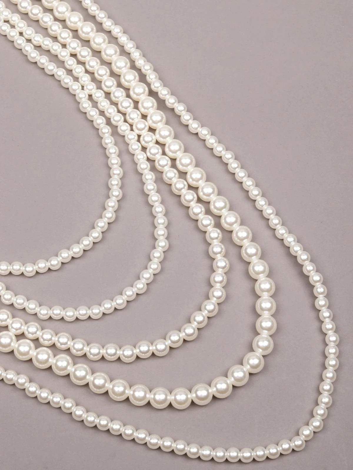 Odette Women White Faux Pearls Necklace - Image 4