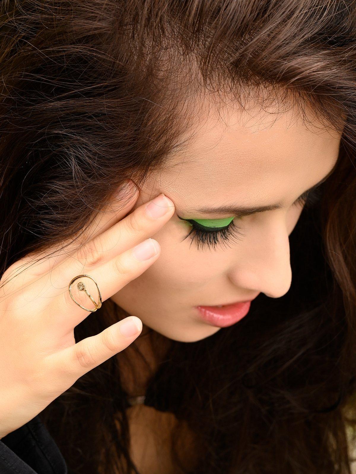 Odette Women Rhinestone Metal Ring - Image 2