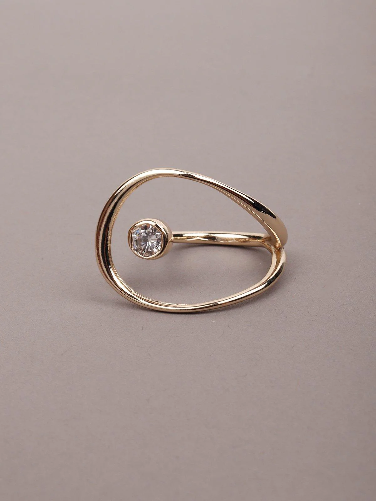 Odette Women Rhinestone Metal Ring - Image 3