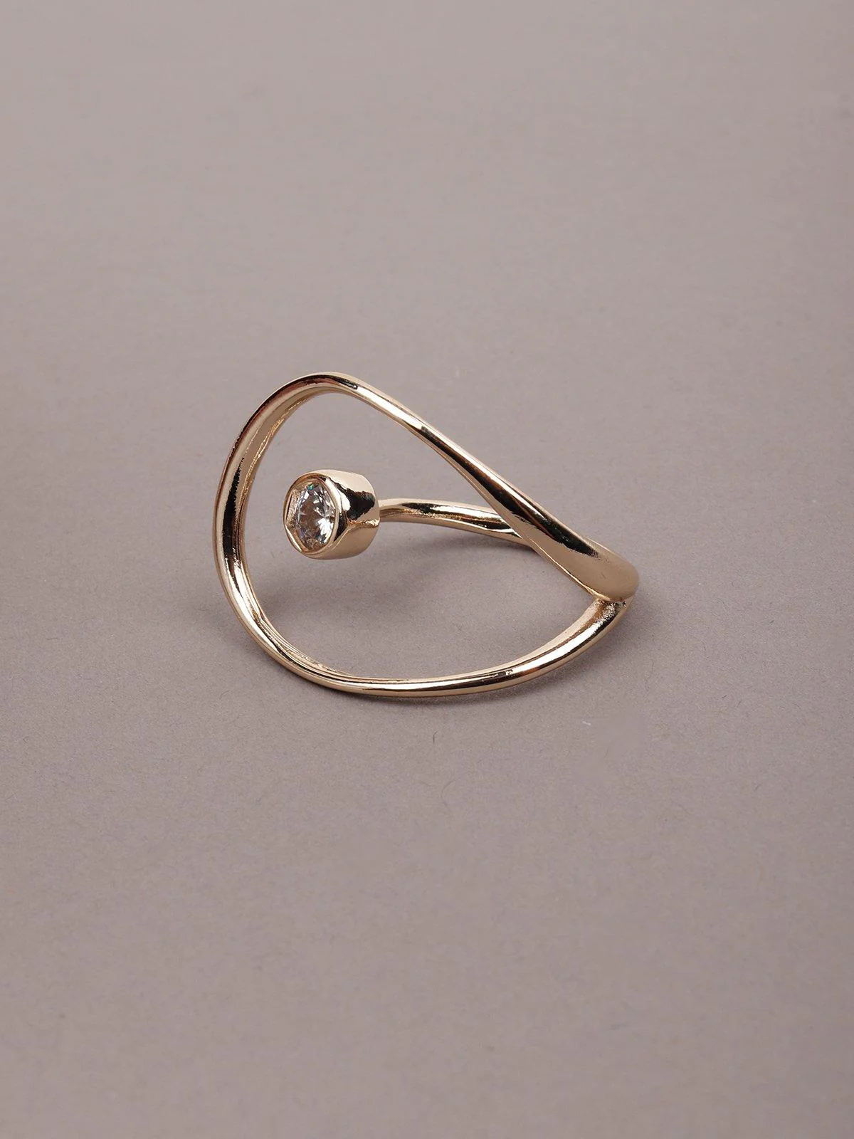 Odette Women Rhinestone Metal Ring - Image 4