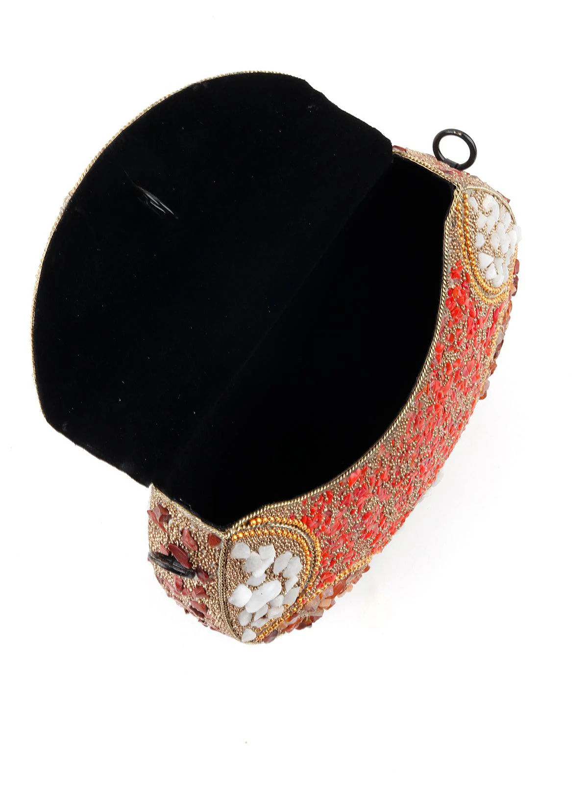 Odette Women Exquisite Embellished Multicolour Clutch - Image 4