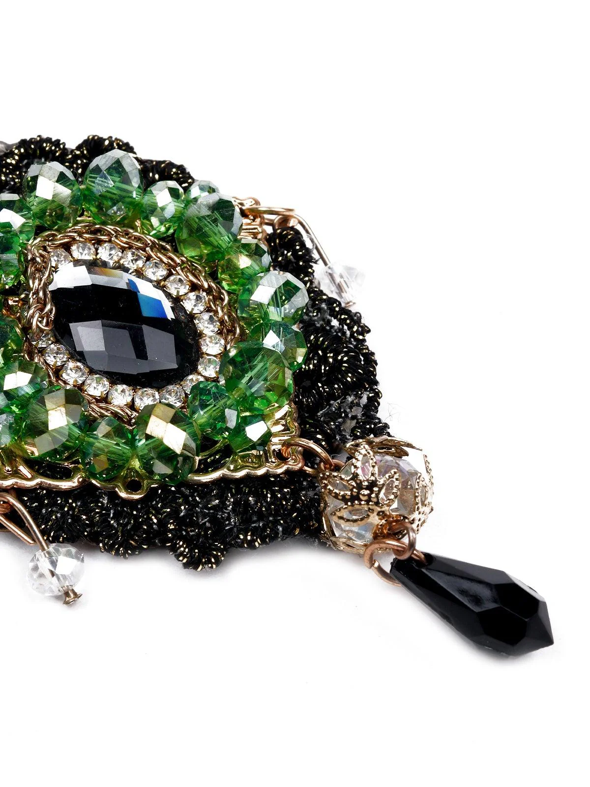 Odette Women Green Metal Brooch - Image 5