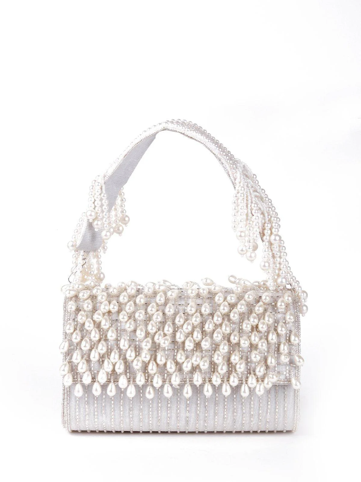 Odette Women Silver Metal Sling Bag - Image 3