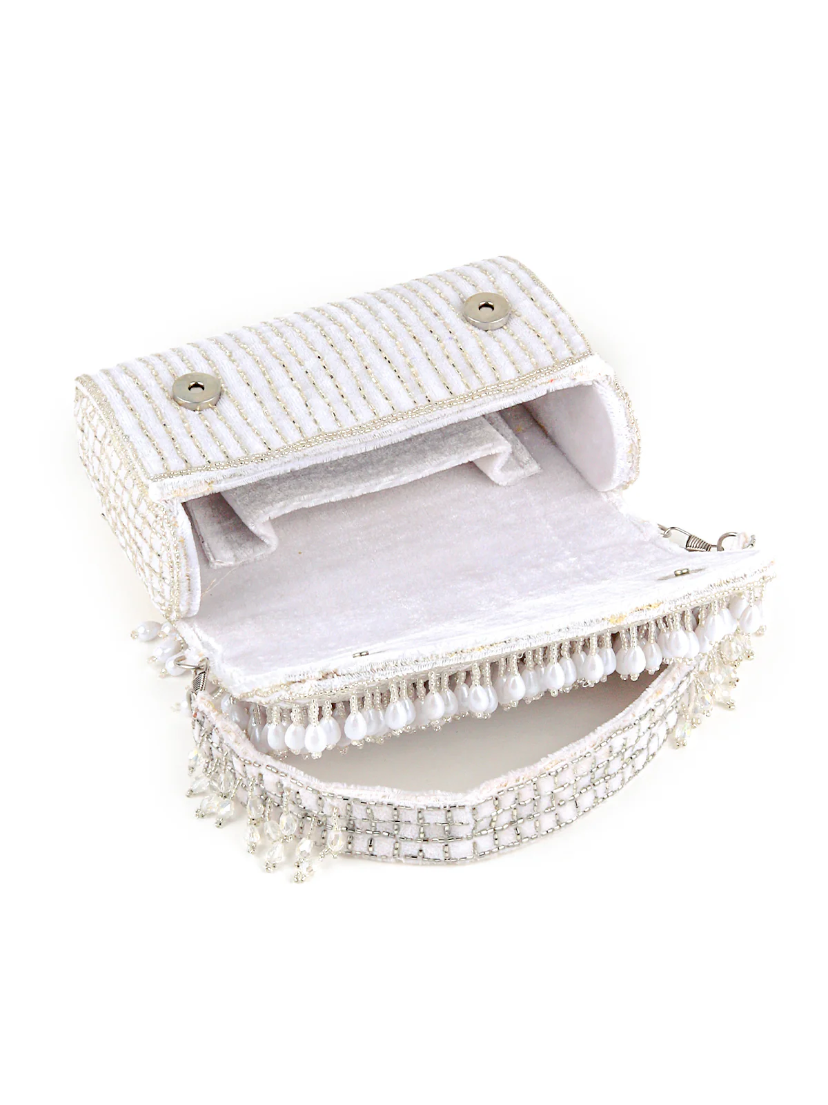 Odette Women Silver Metal Sling Bag - Image 6