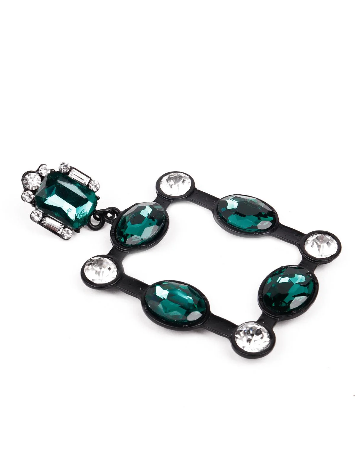 Odette Women Exquisite Green Statement Drop Earrings - Image 5
