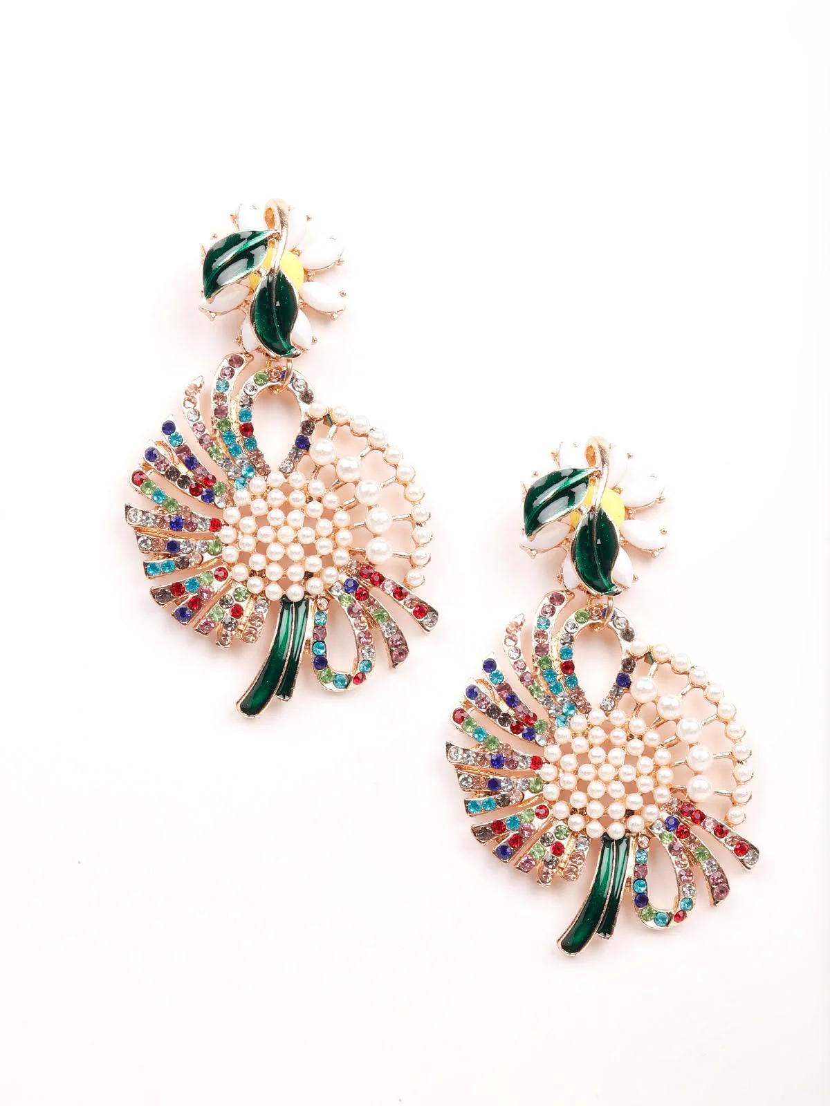 Odette Women Multicolour Metal Earrings - Image 3