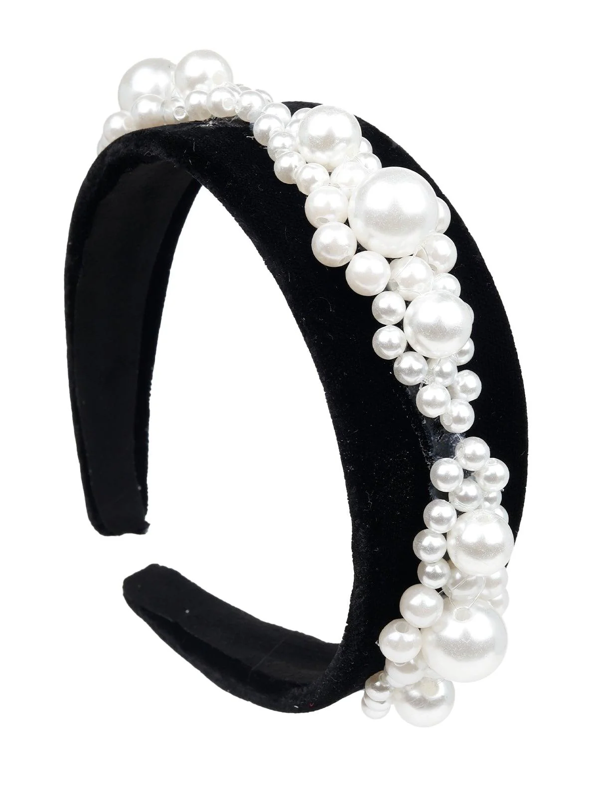 Odette Women Black Velvet Hairband - Image 5