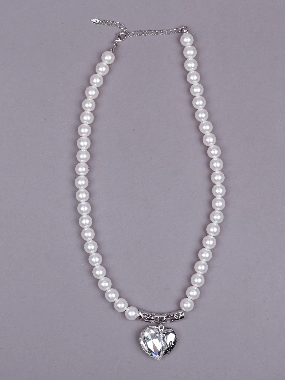 Odette Women White Metal Necklace - Image 3