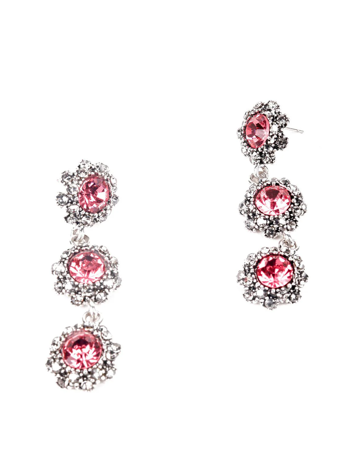 Odette Women Pink Metal Necklace Set - Image 5