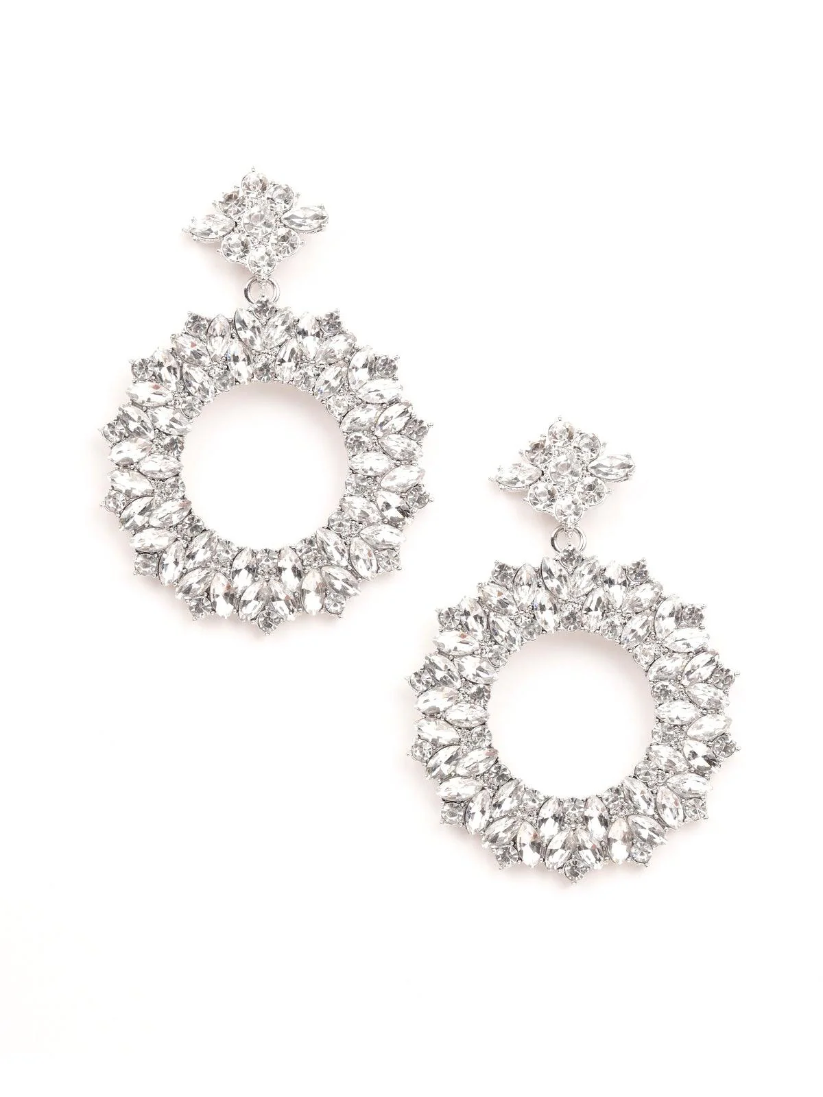 Odette Women Silver Metal Earrings - Image 3