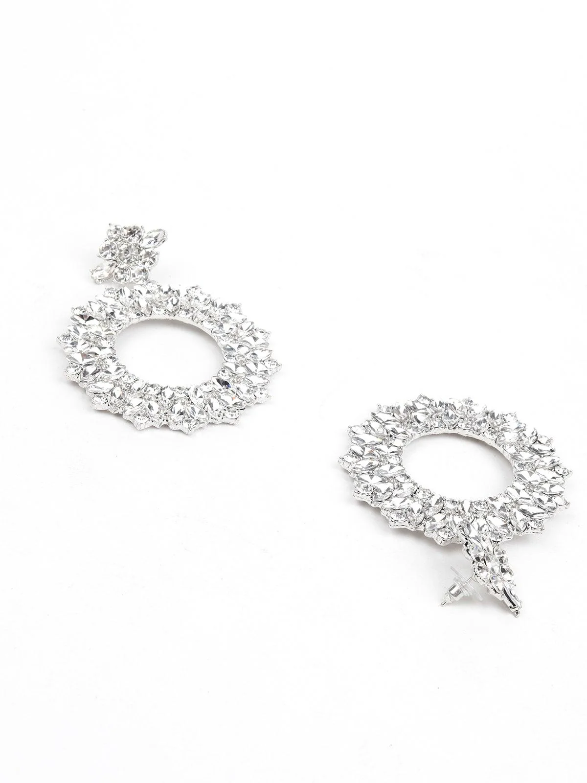 Odette Women Silver Metal Earrings - Image 5