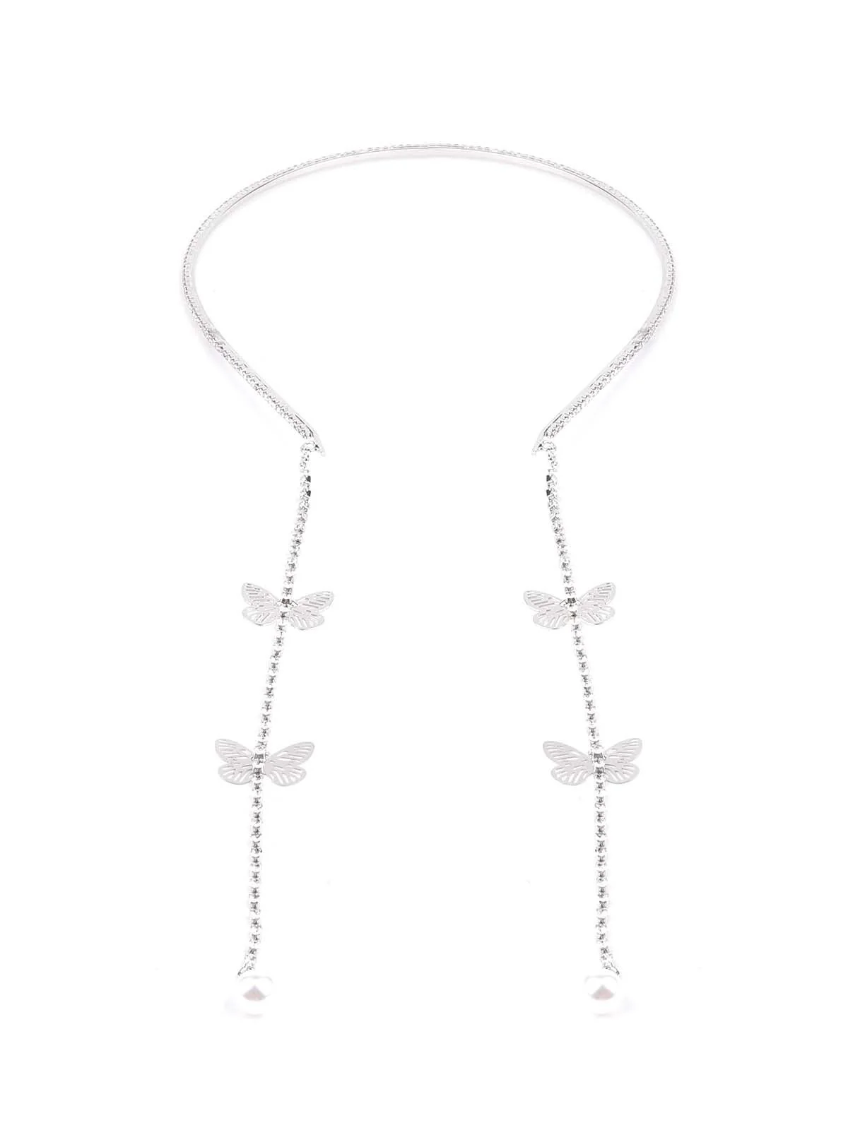 Odette Exquisite Silver Tome Hair Clasp For Women - Image 3