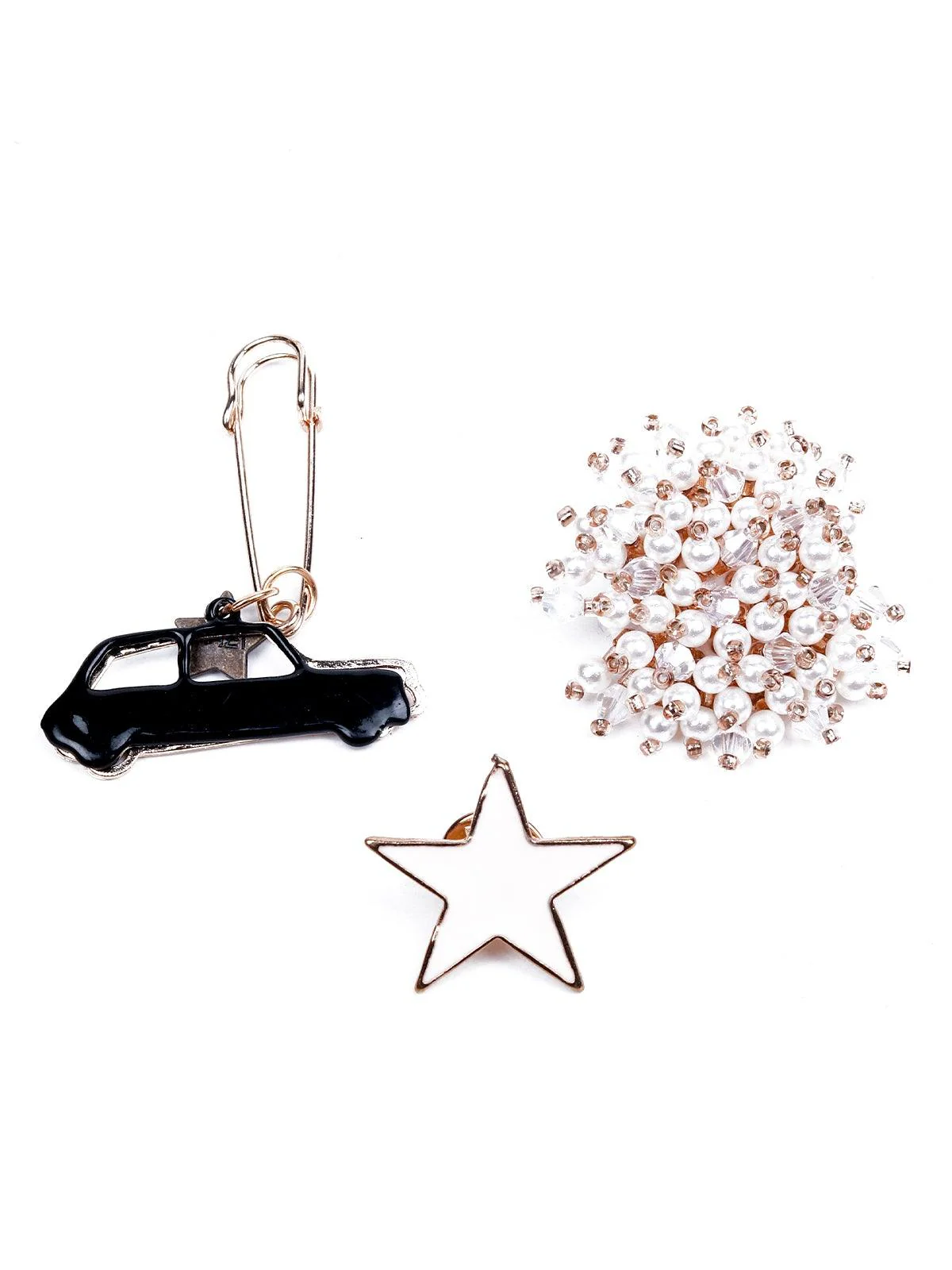 Odette Women Multicolour Metal Brooch - Image 3