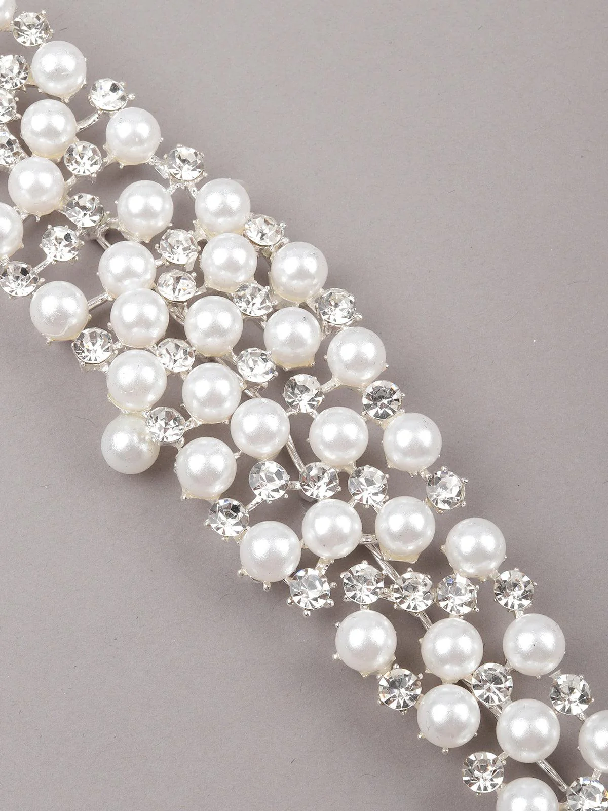 Odette Women Exquisite White Embellished Hairpin - Image 5