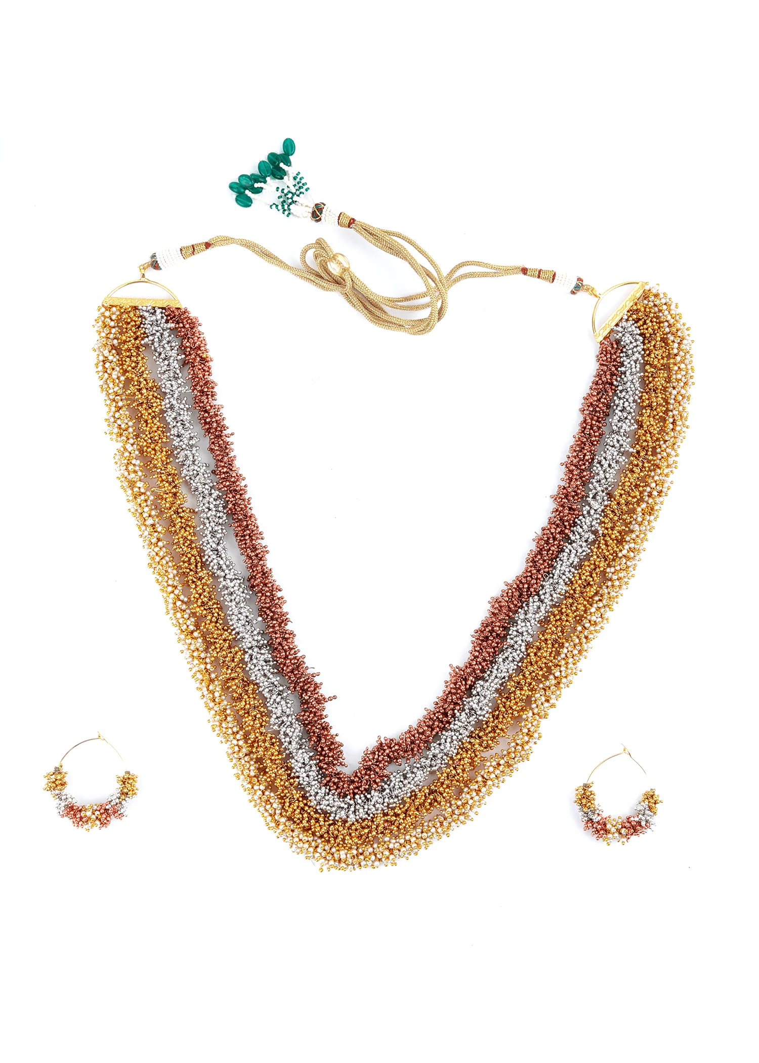 Odette Women Eye Catchy Multilayer Necklace Set - Image 3