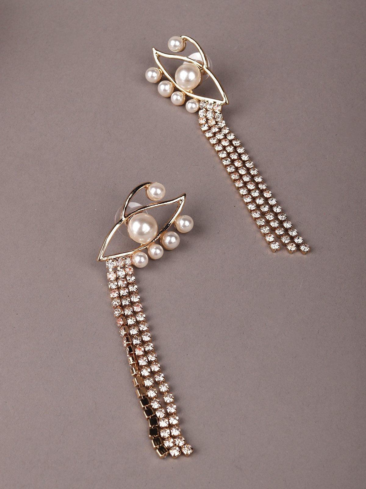 Odette Women Gold Pearl Earrings - Image 5