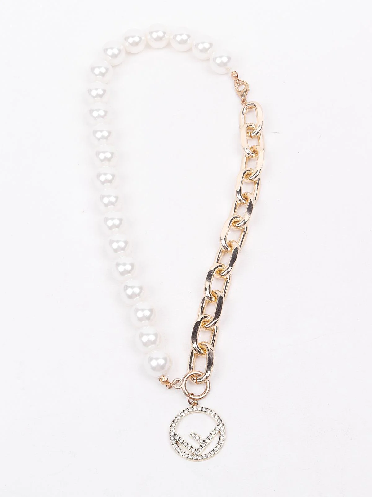 Odette Women White Metal Necklace - Image 3