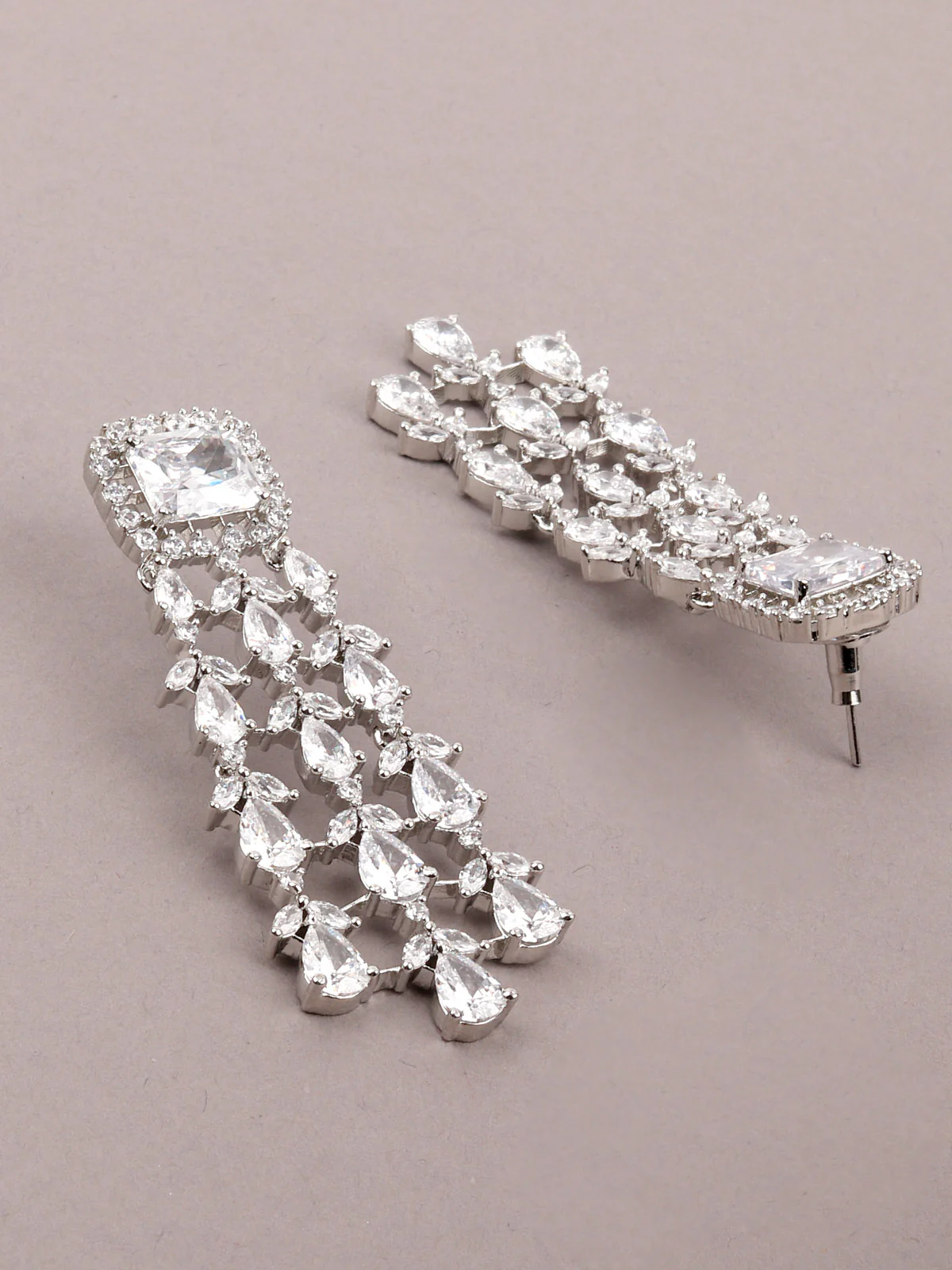 Odette Women Faux White Stones Studded Necklace Set - Image 6