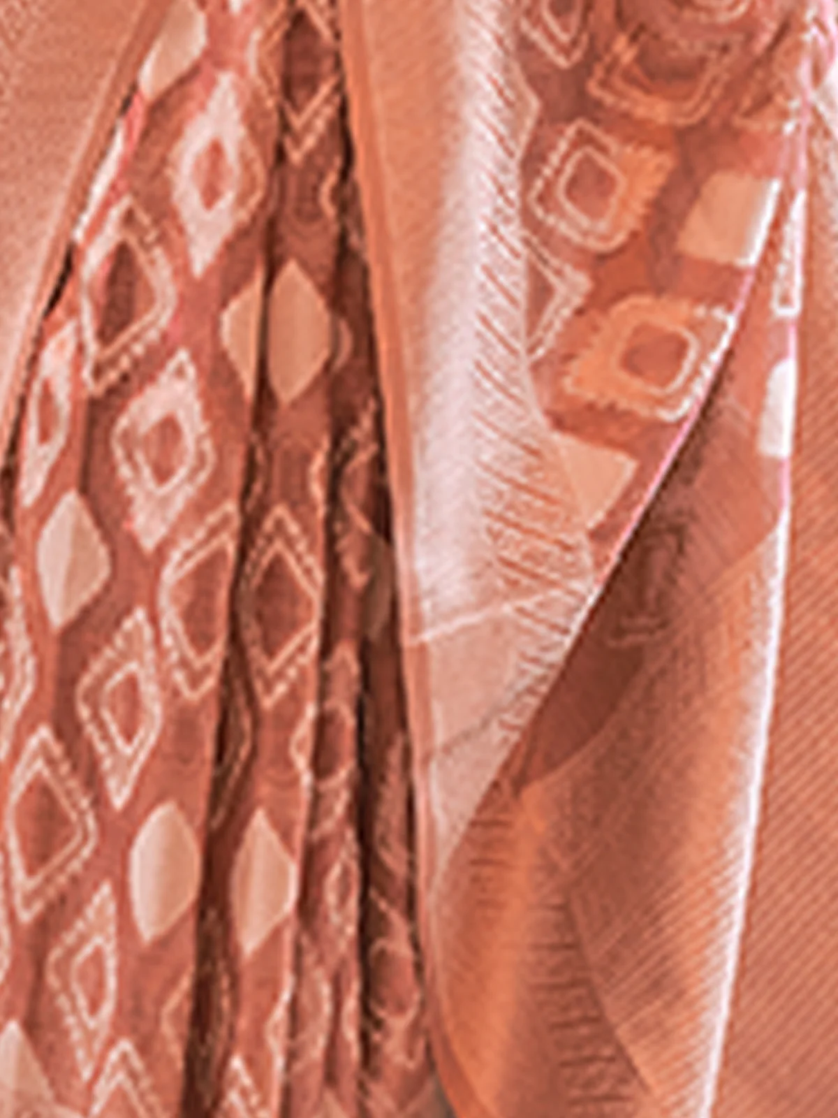 Odette Women Pink Multi Work Tissue Saree With Untsitched Blouse - Image 3