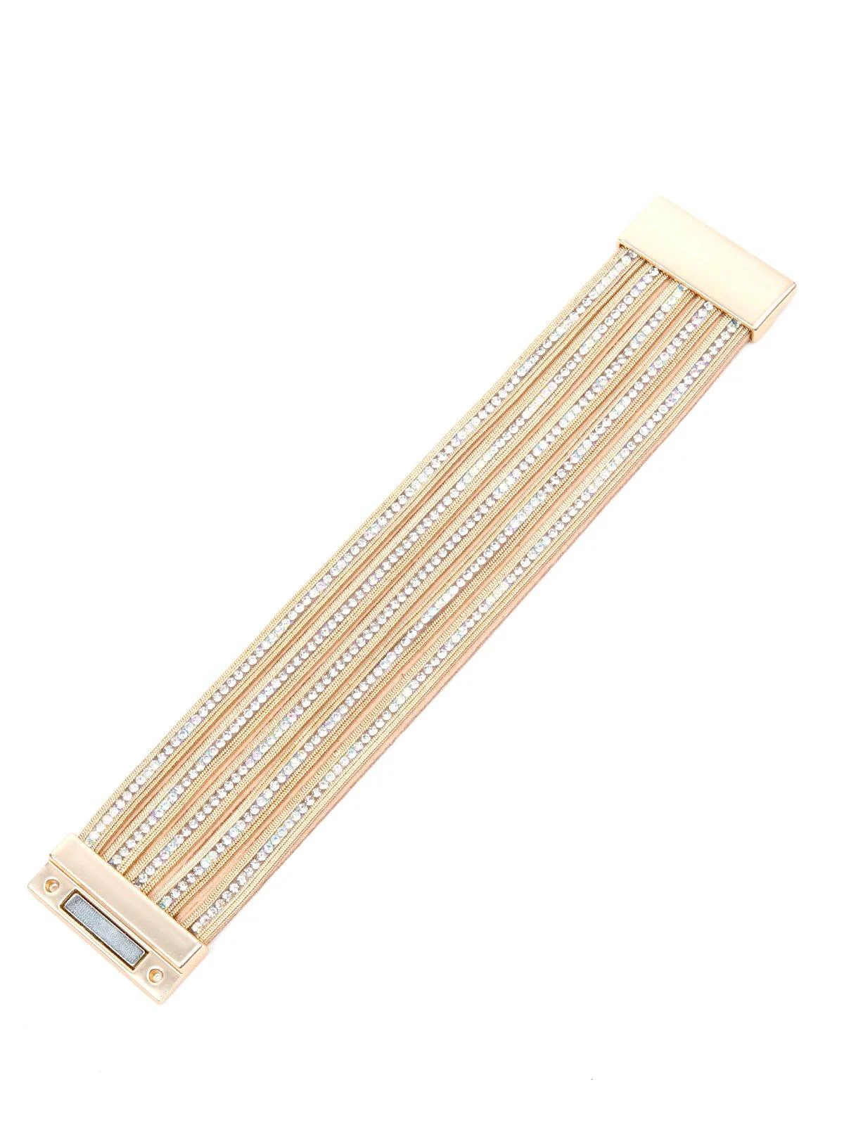 Odette Women Gold Faux Leather Bracelet - Image 5