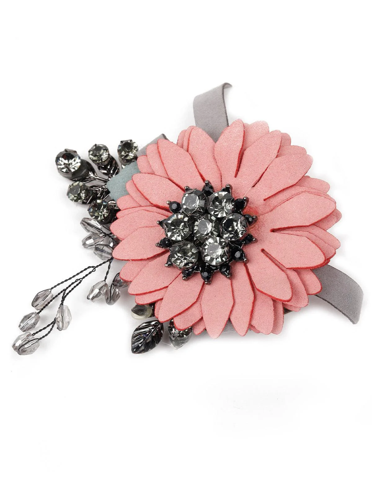 Odette Women Black Metal Brooch - Image 3