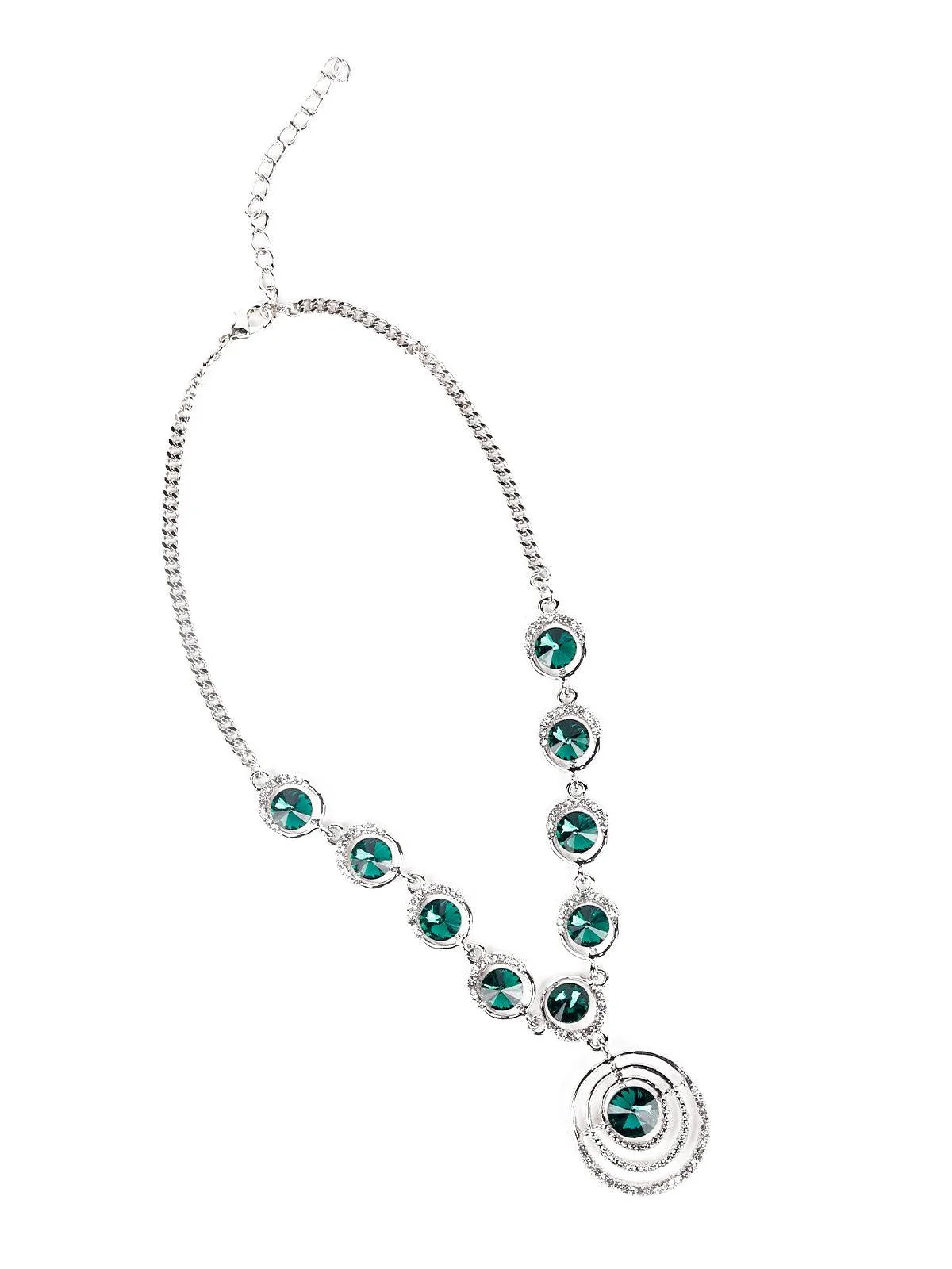 Odette Women Green Metal Necklace - Image 4