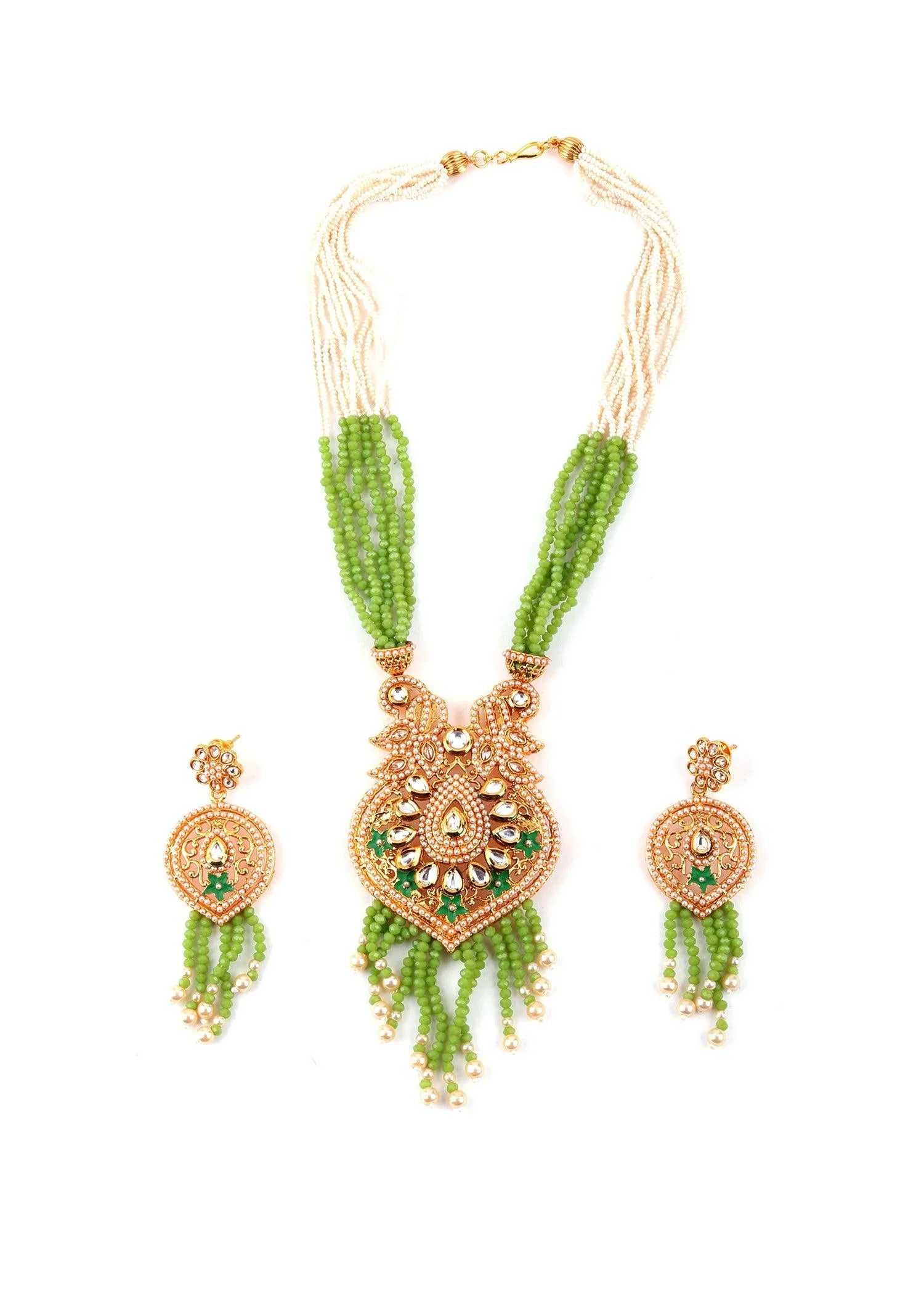 Odette Women Fresh As Green Necklace Set - Image 3