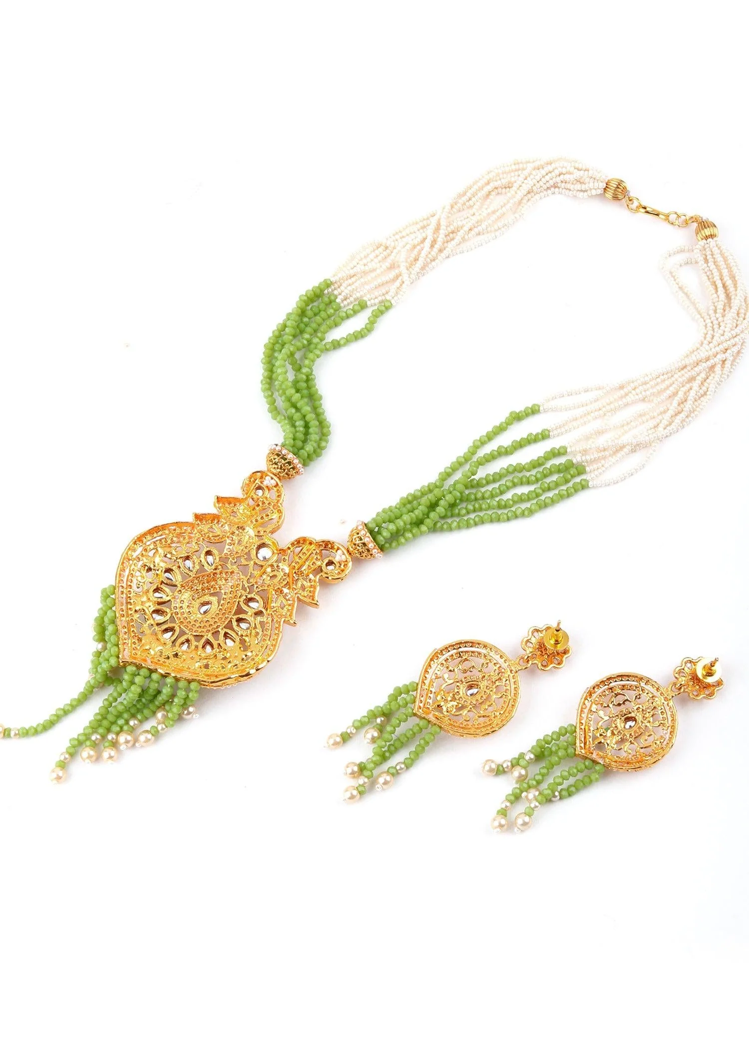 Odette Women Fresh As Green Necklace Set - Image 6