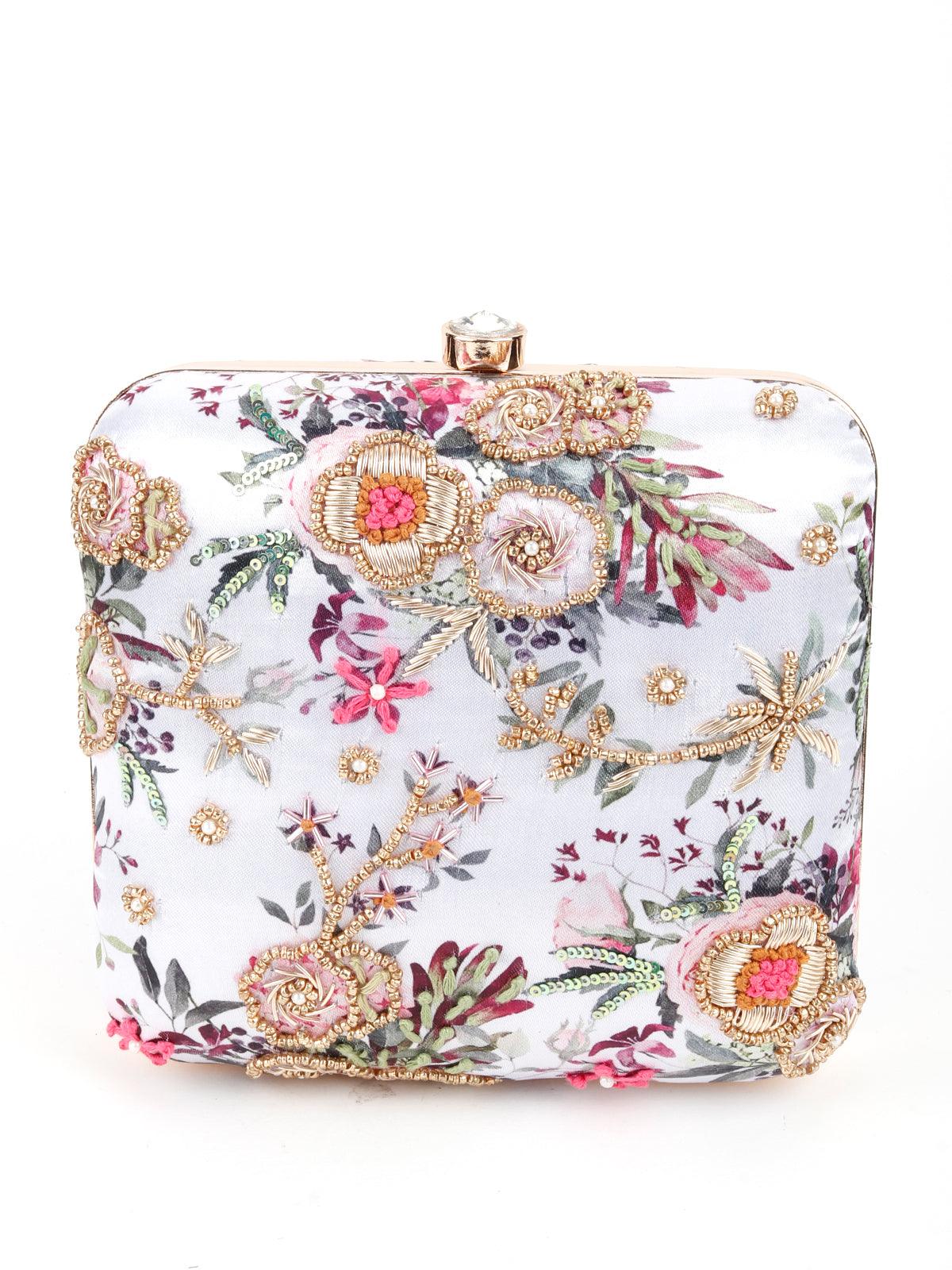 Odette Women Fresh Floral Print Clutch - Image 3