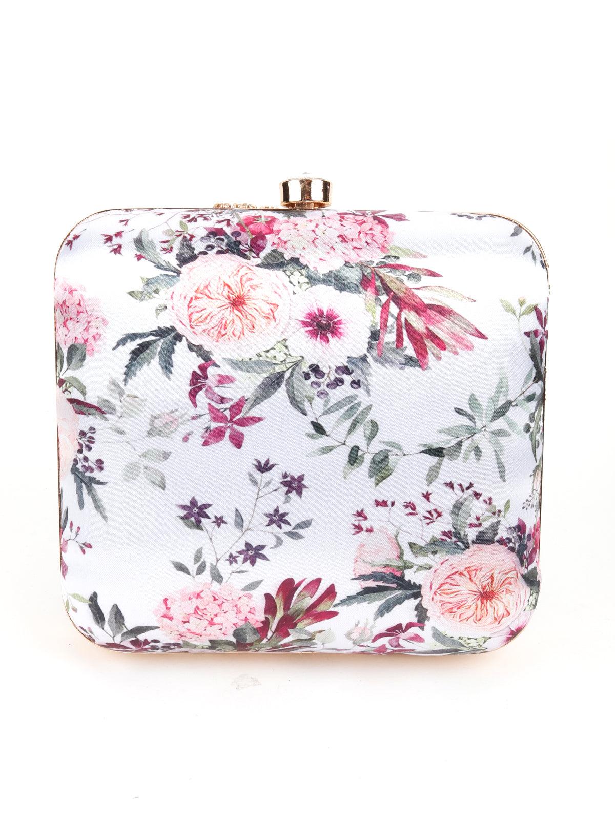 Odette Women Fresh Floral Print Clutch - Image 4