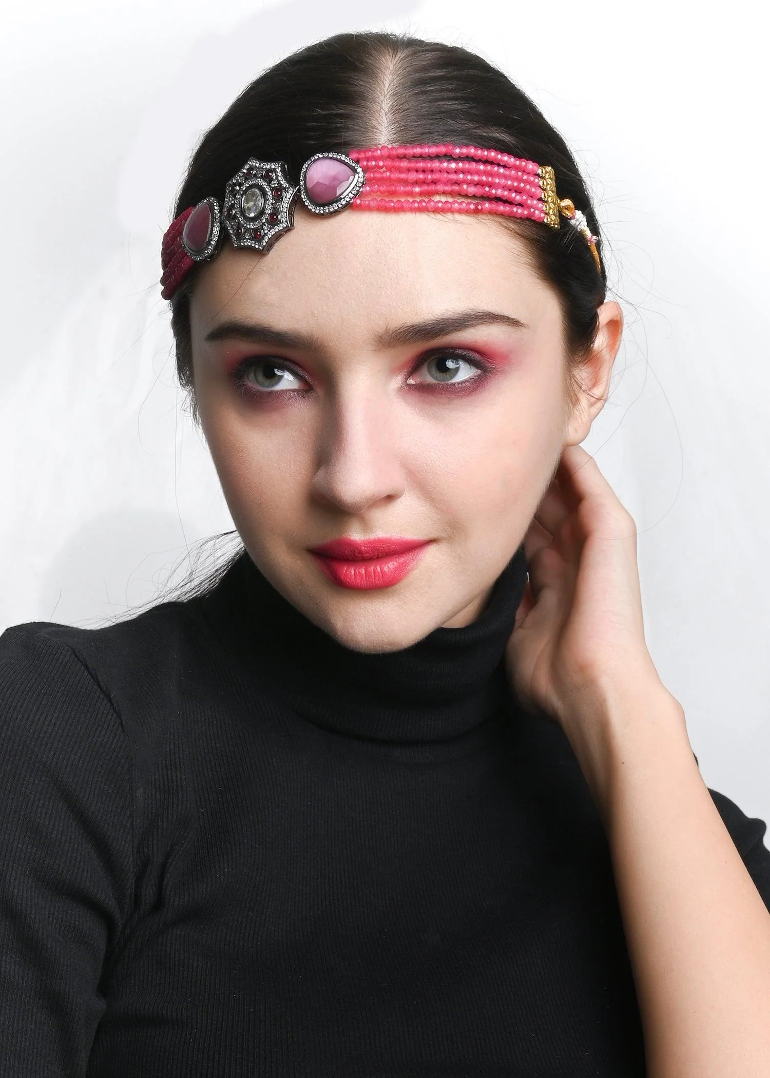 Odette Women Fresh Pink Necklace Set - Image 2