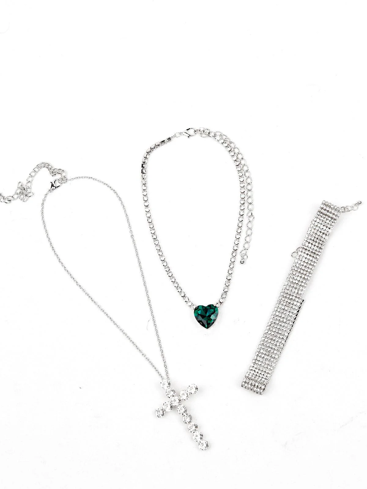 Odette Women Multicolour Metal Three Piece Necklace Set - Image 3