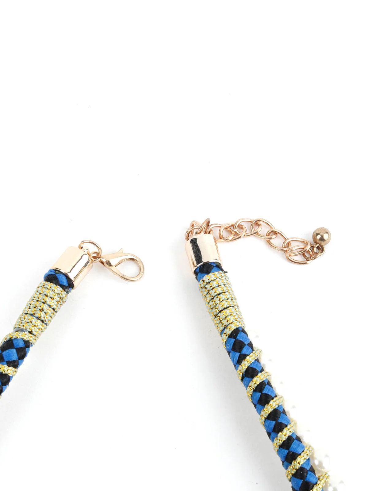 Odette Women Glorious Blue Tribal Neckpiece - Image 4