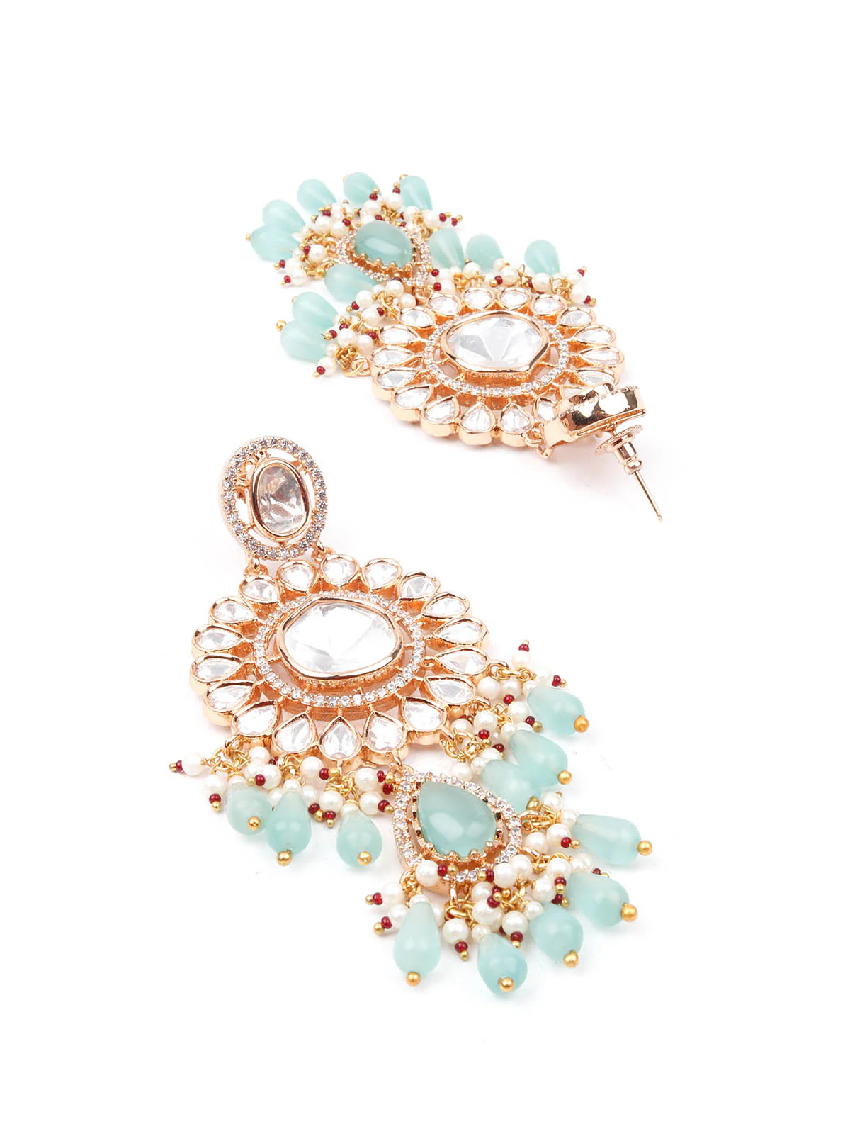 Odette Women Sea Green Dangle Earrings - Image 5