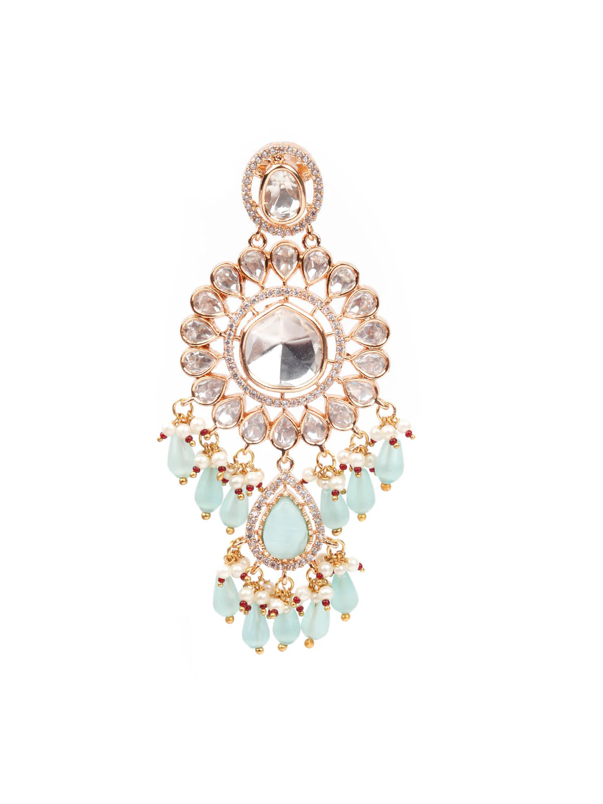 Odette Women Sea Green Dangle Earrings - Image 6