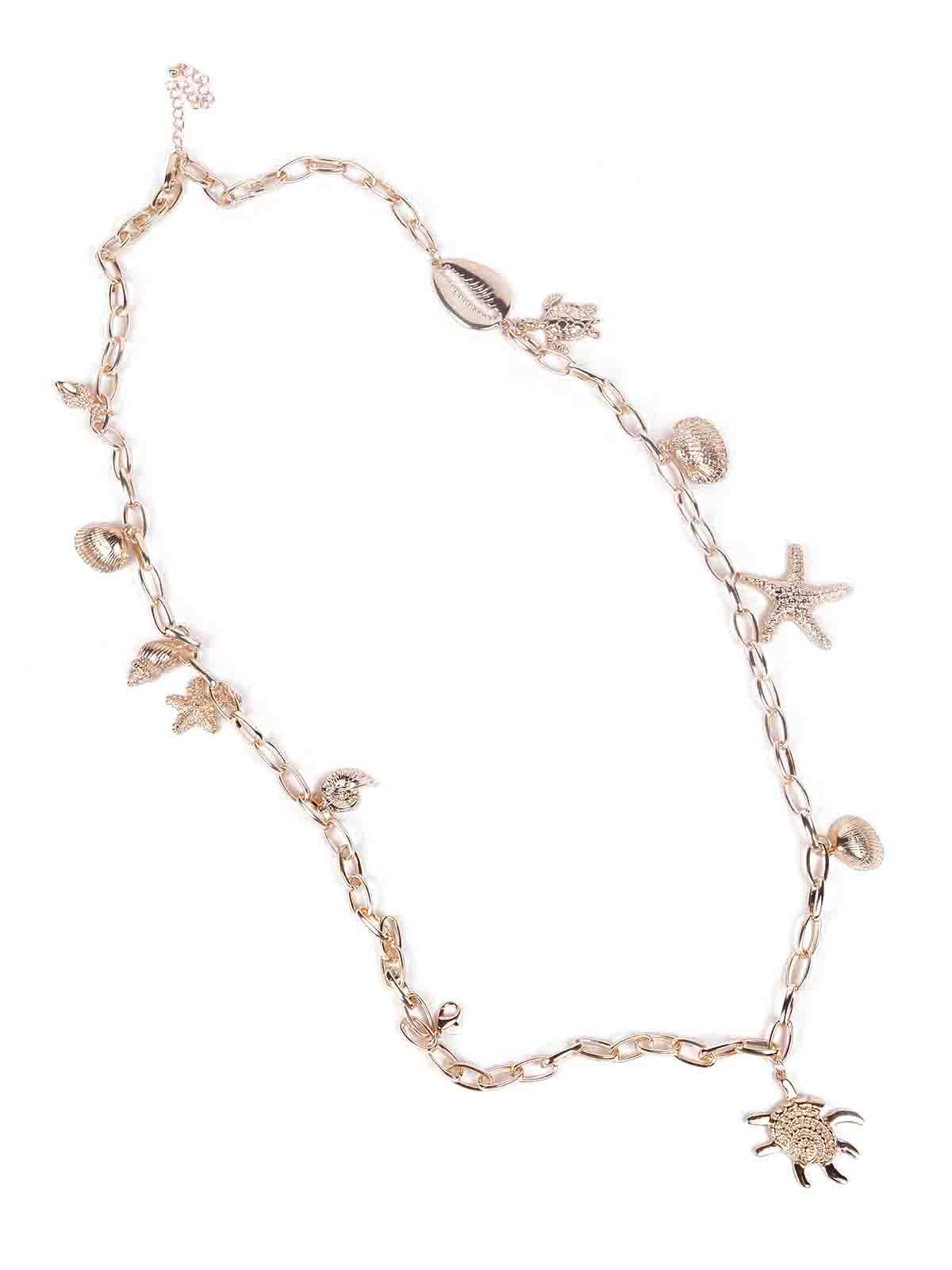 Odette Women Gold Necklace Metal With Cute Charms - Image 4