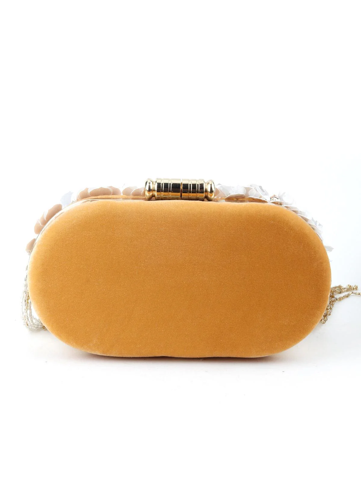 Odette Women Gold Rhinestone Clutch - Image 6