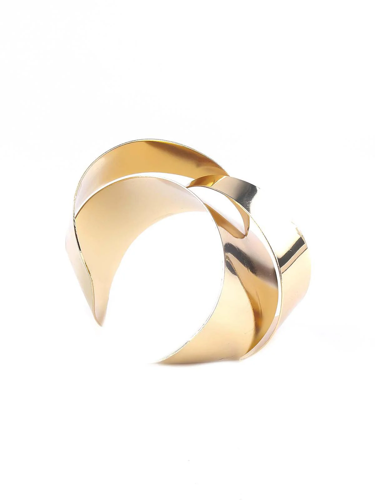 Odette Gold Textured Elegant Bracelet For Women - Image 5