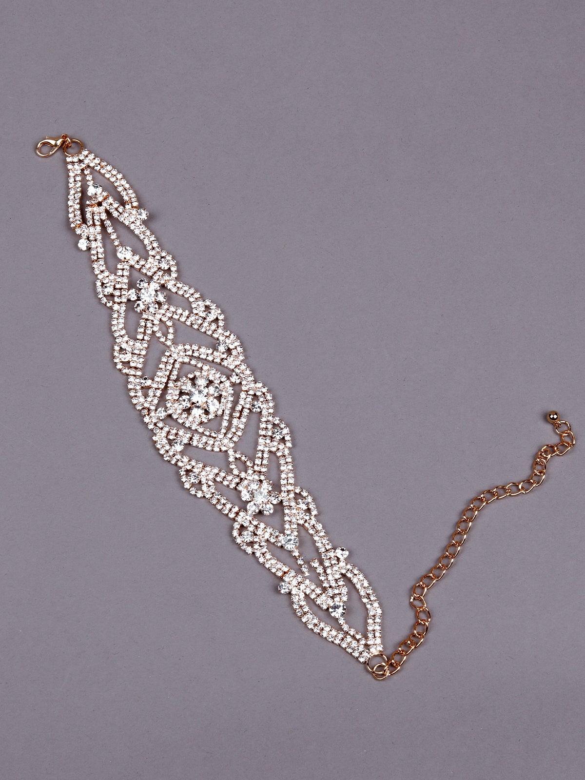 Odette Women Gold-Tone Crystal Choker - Image 4